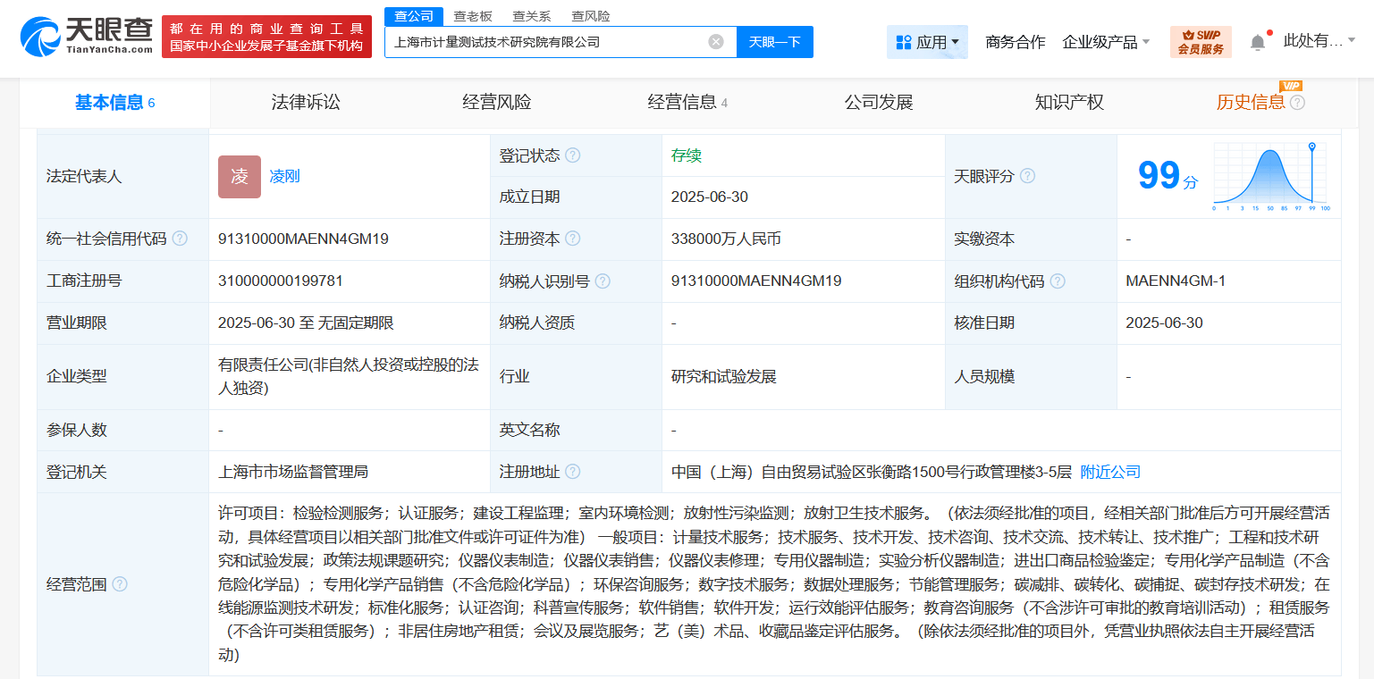 上海檢驗(yàn)檢測(cè)認(rèn)證公司同日成立4家新公司:檢測(cè)認(rèn)證

